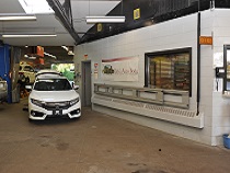 car inside the garage