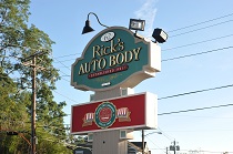 Rick's Auto Body sign